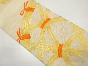 アンティーク　絽　光悦垣模様織り出し袋帯（材料）